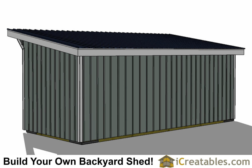 10x24 Run In Shed Plans With Wood Foundation