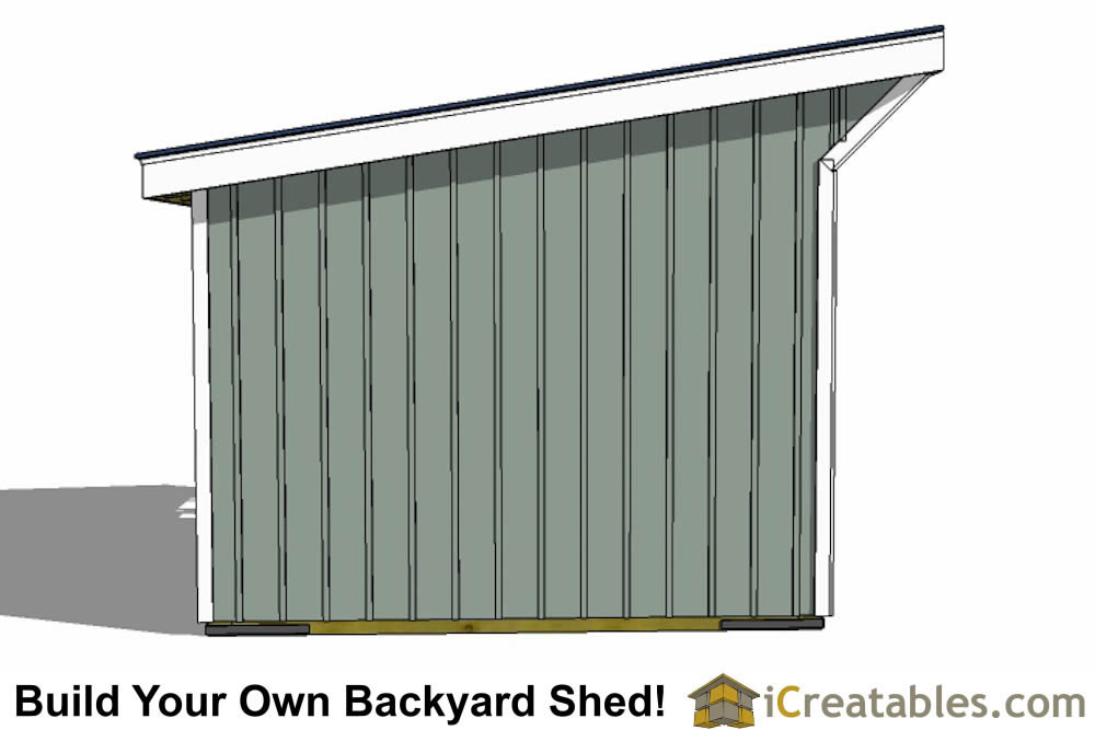 12x12 Run In Shed Plans With Wood Foundation