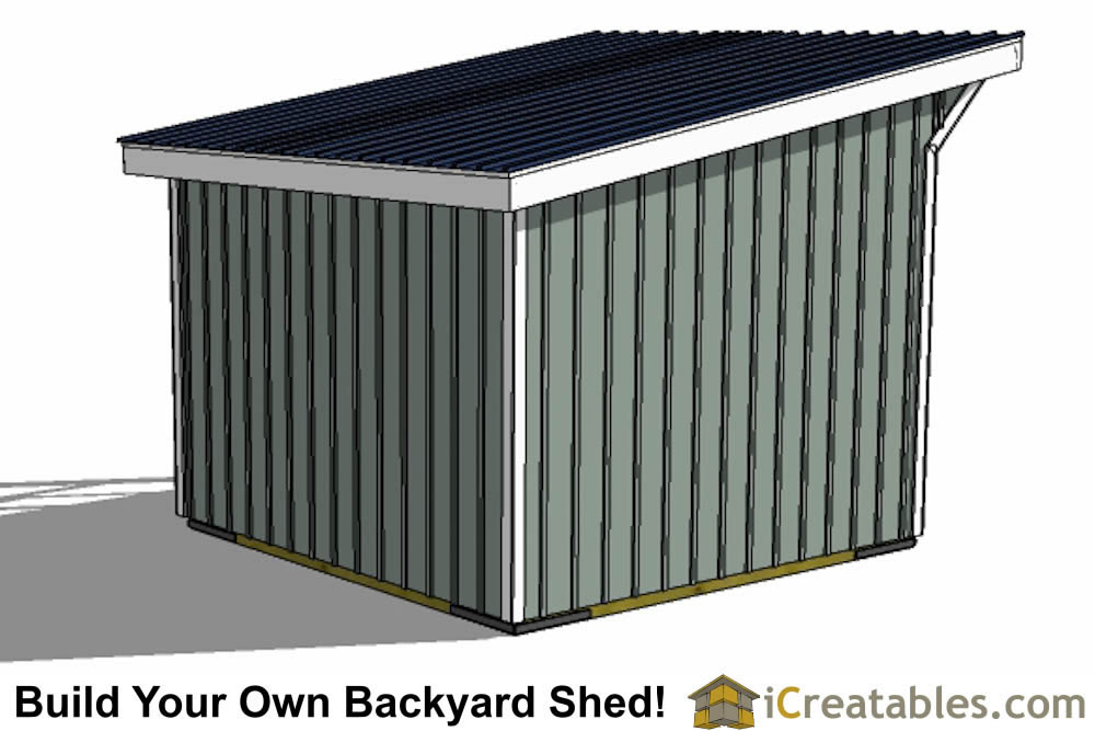 12x12 Run In Shed Plans With Wood Foundation