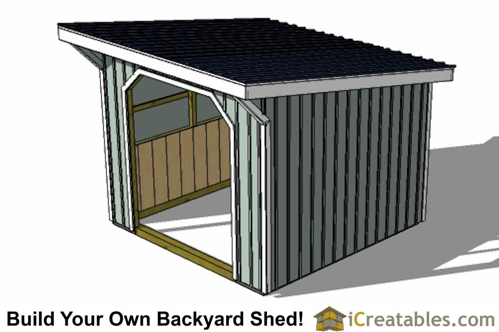 12x12 Run In Shed Plans With Wood Foundation