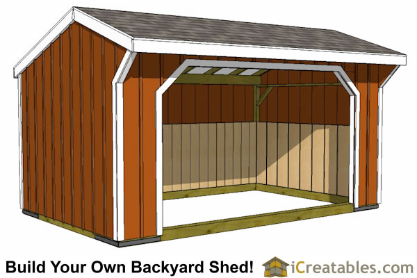 12x16 run in shed with wood foundtation