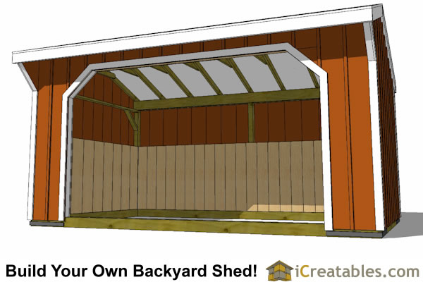 12x16 run in shed plans