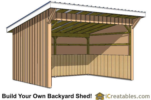 Run In Shed Plans - Building Your Own Horse Barn - iCreatables