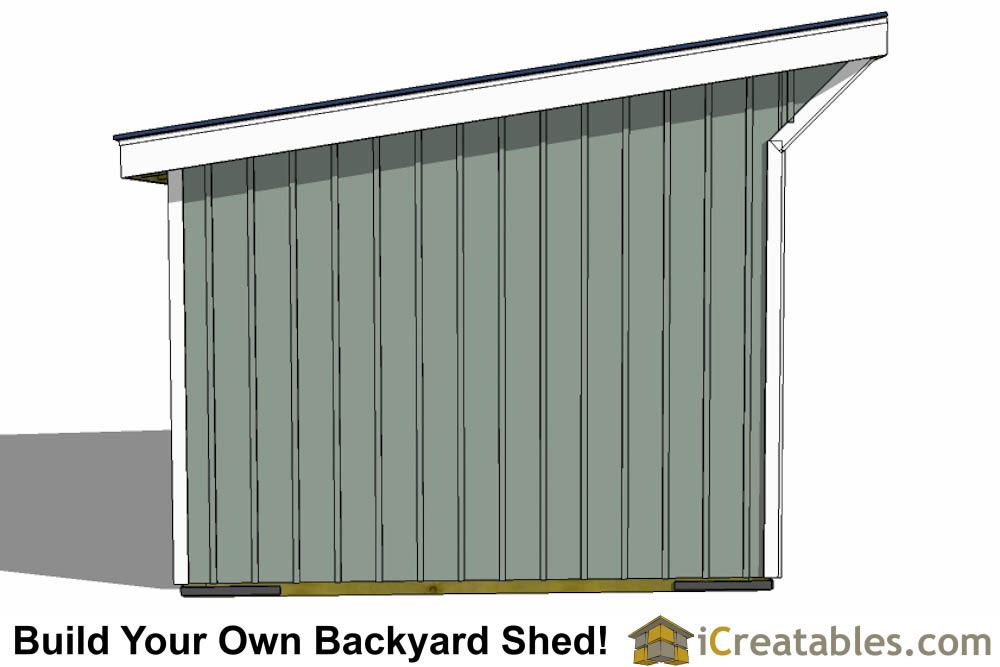 12x16 run in shed plans with lean to style roof