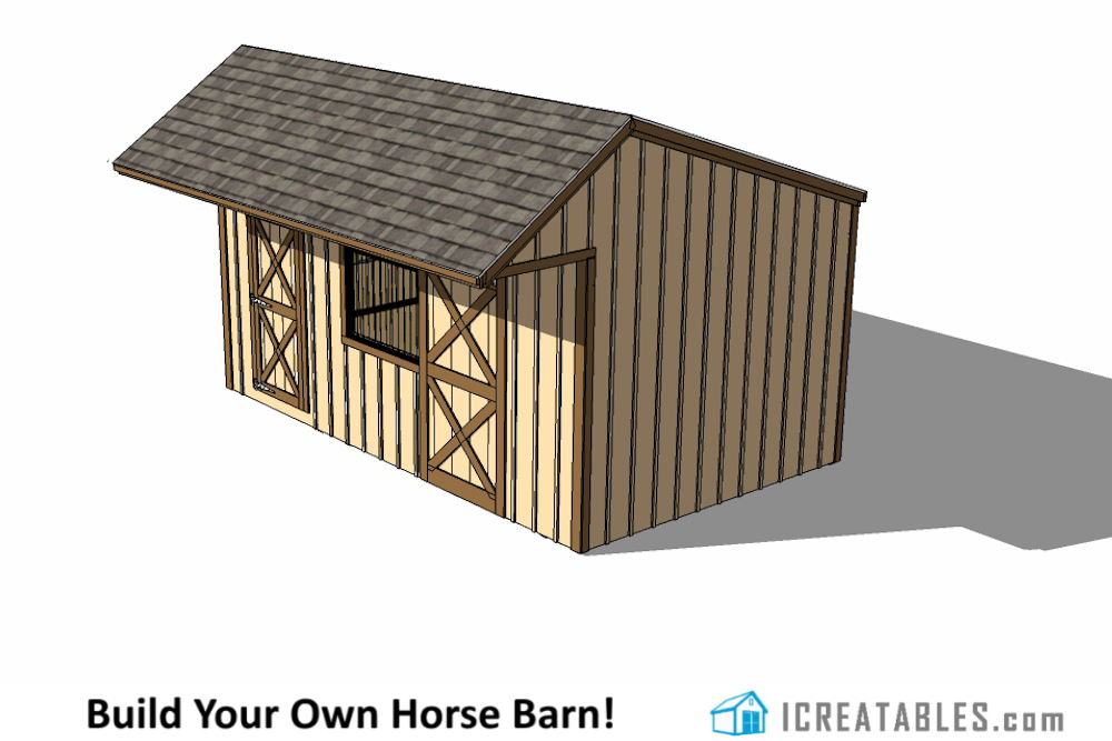 12x20 Horse Barn With Tack Room