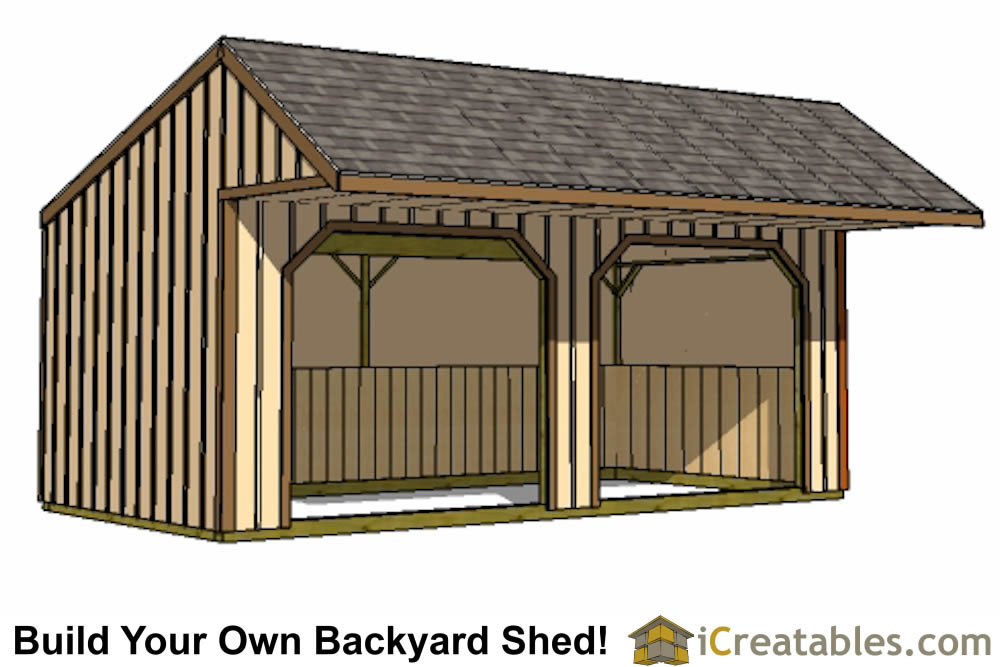 Run In Shed Plans - Building Your Own Horse Barn - iCreatables