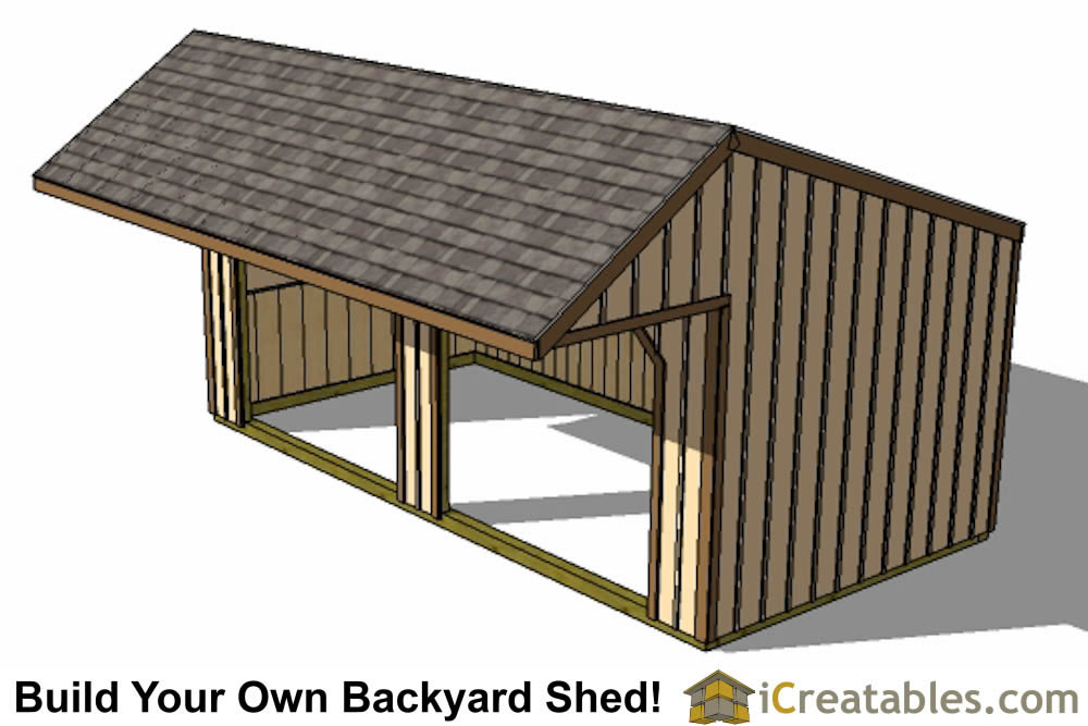 The 12x24 Run In shed plans include.