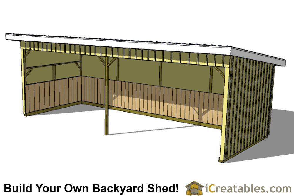 12x30 Run In Shed Plans