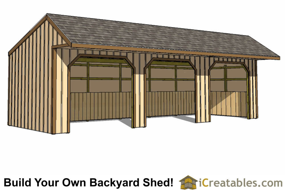 run in shed plans - building your own horse barn - icreatables