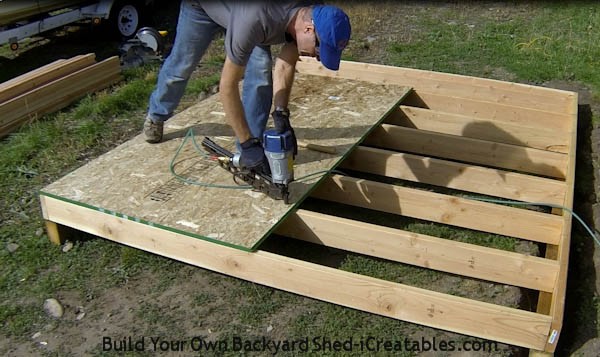 Check the floor framing for square before installing the floor 