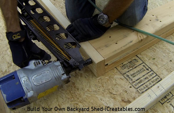 How to build shed walls nailing door header to king studs