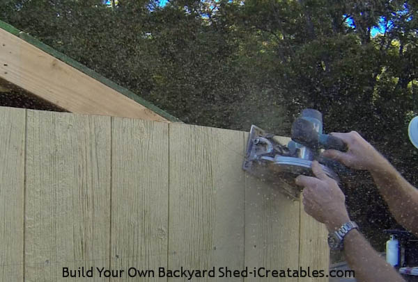 How to install siding on a shed cut off siding on roof slope