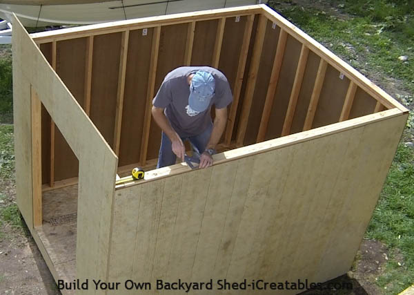 how to build a shed: build the shed roof