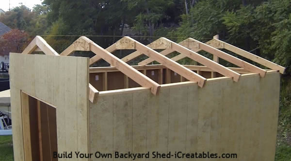 How do you frame a shed roof?