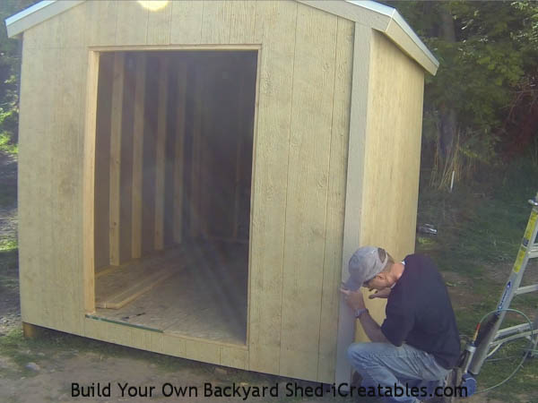 How to install exterior trim on the shed end corners