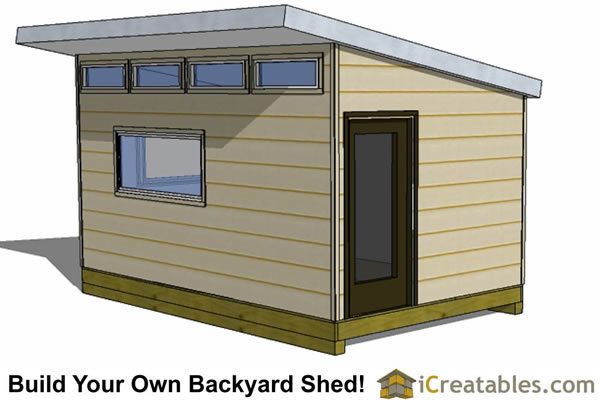 10x16 modern office shed plans