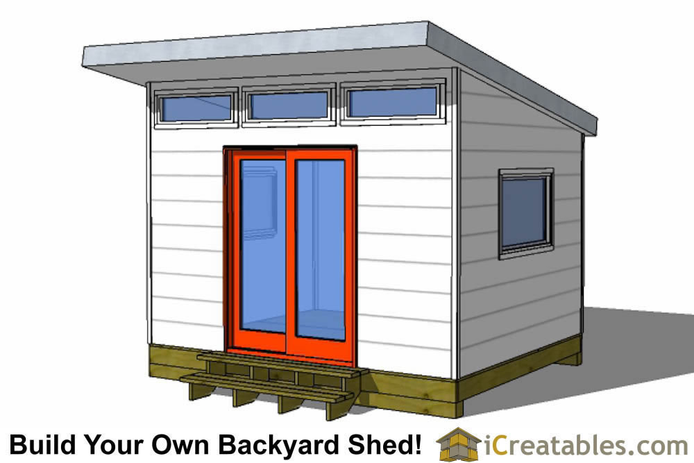10x12 modern shed plans