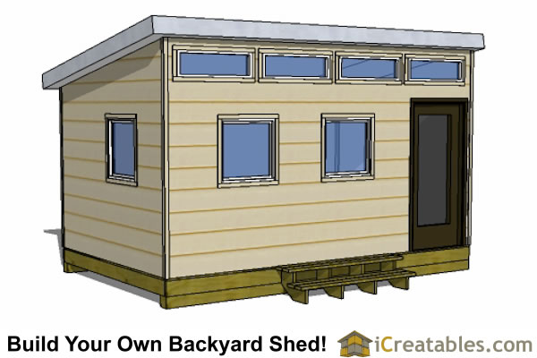10x16 modern shed plans design