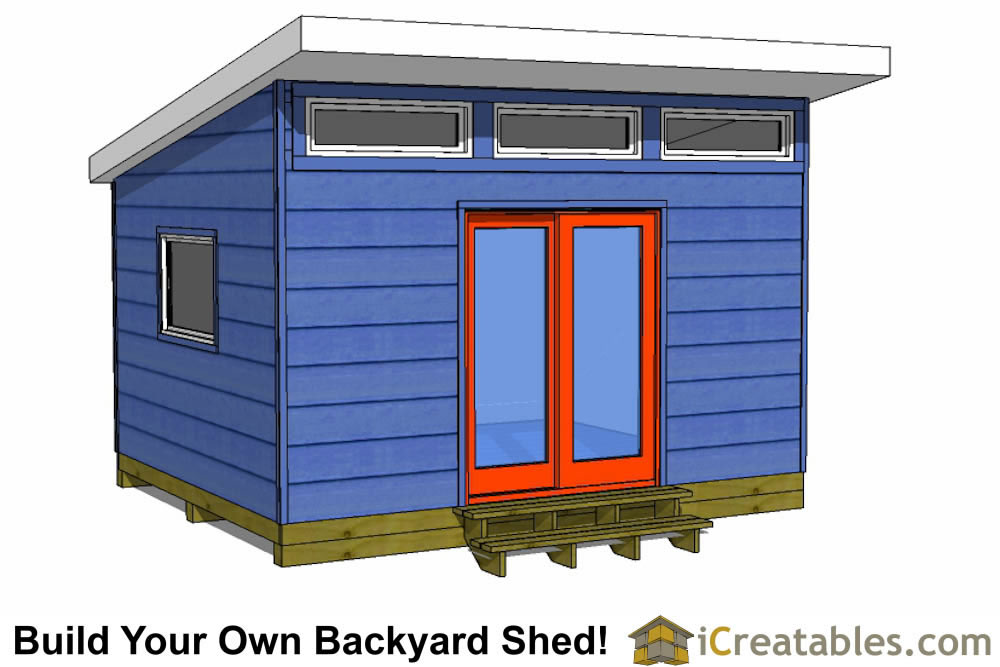 12x14 Modern Shed Plans Icreatables SHEDS