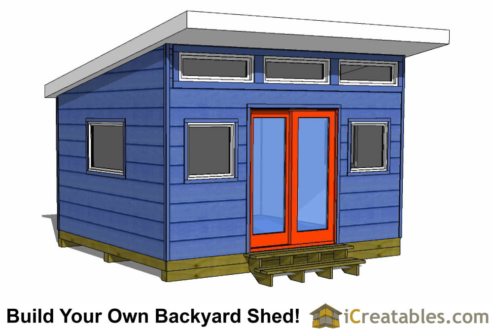 12x14 modern office shed plans