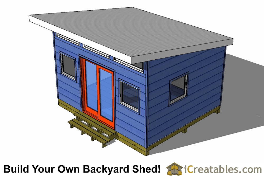 12x14 Modern Shed Plans | Icreatables SHEDS