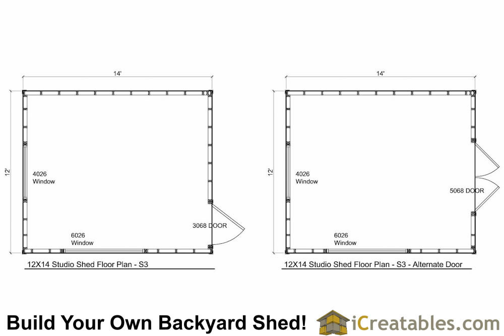 12x14 Modern Studioshed Plans Icreatables SHEDS