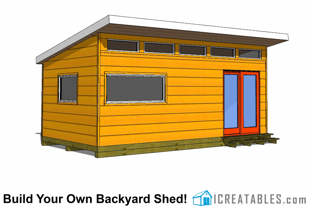 12x20 modern office shed plans