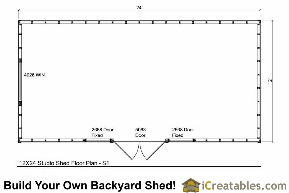 12x24 modern shed plans office shed plans