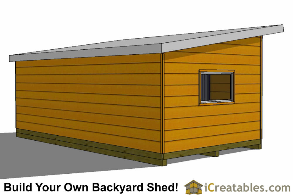 12x24 Modern Shed Plans | Office Shed Plans