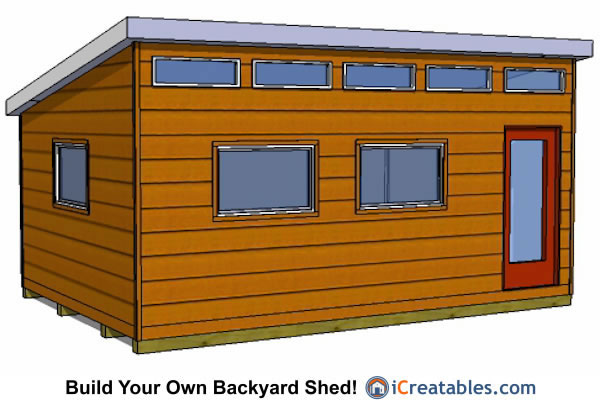 14x20 modern studio shed plans