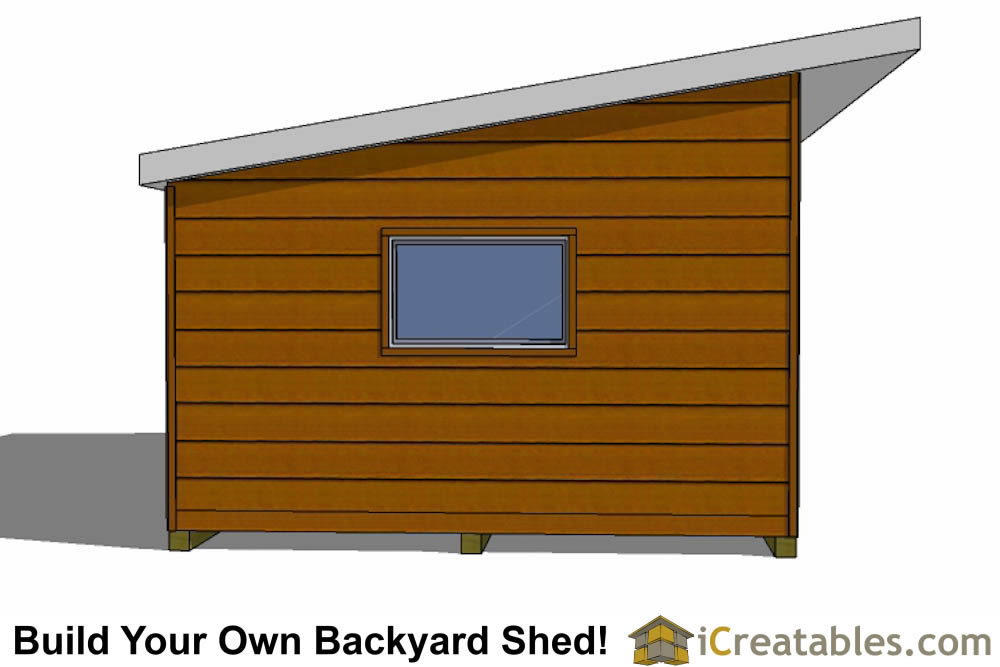 14x24 modern shed design rear view