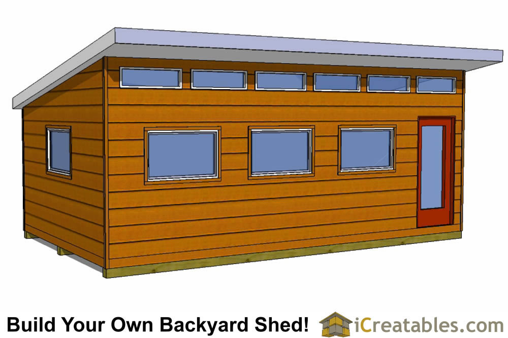 14x26 Large Modern Shed Plans