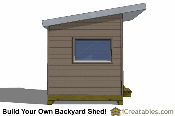 8x10 Modern Shed Plans Side Door