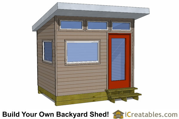 8x10 modern shed plans