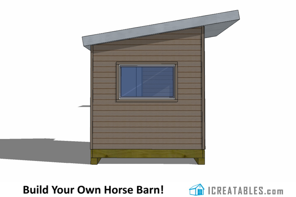 8x10 modern shed plans end door