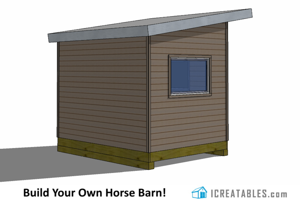 8x10 studio shed plan end.