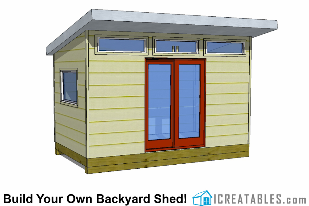 8x16 modern studio shed plan