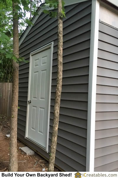 Close up of vinyl siding installed on corner. 