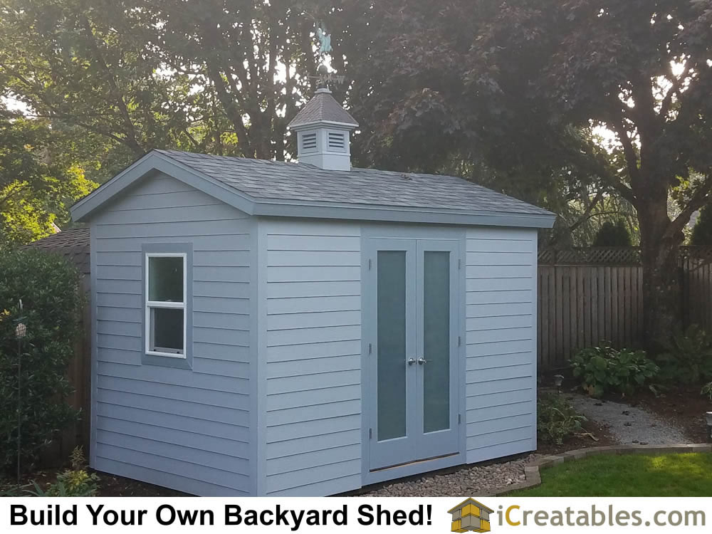 8x12 backyard shed plans by iCreatables
