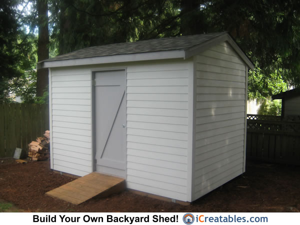 8x12 backyard shed front view