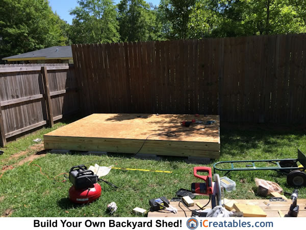 8x12 backyard shed floor framing