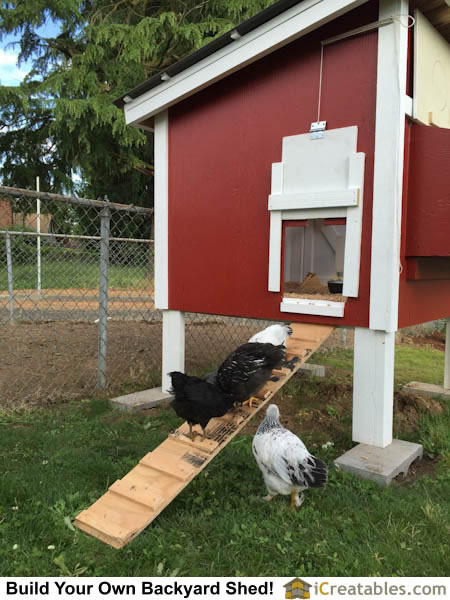 Chicken Coop Plans - DIY Lean To &amp; Gable Roof Chicken Coops