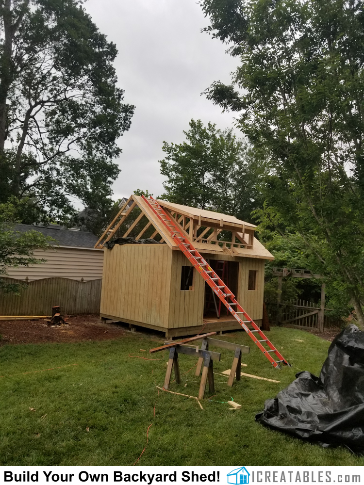 12×16 gambrel shed plans & blueprints for barn style shed