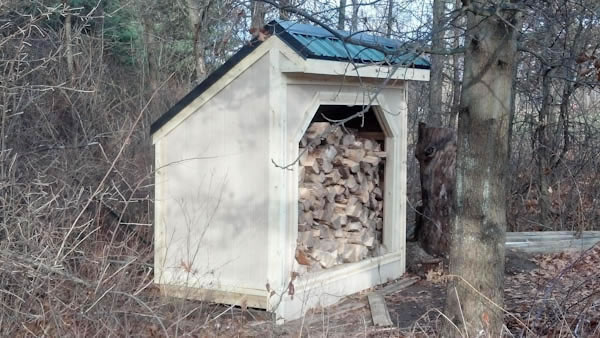 8x12 firewood shed plans front view