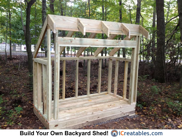 How do you frame a shed roof?