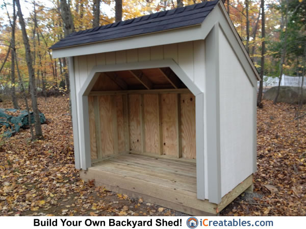 4x8 Firewood Shed Plans - Outdoor/Garden Sheds - iCreatables