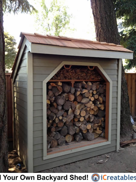 Firewood Shed Plans - DI Y Wood Bins - Easy to Build Wood