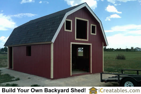 Barn Shed Plans - Classic American Gambrel - DIY Barn Designs