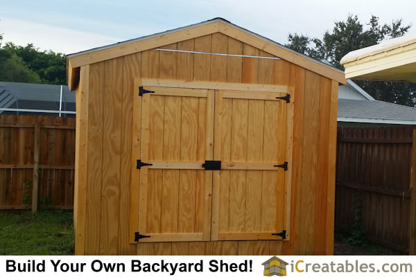 10x12 gable shed front 