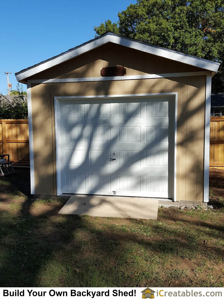 Photo Gallery of Garage Door Shed Plans